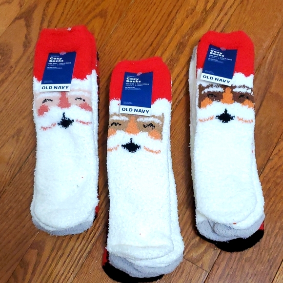NWT: OLD NAVY SOCKS: WOMENS 3-PK. COZY HOLIDAY (YOUR CHOICE) - Picture 1 of 9